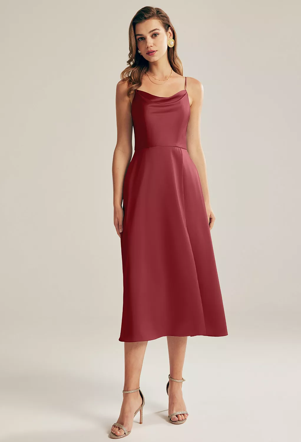 AW Renee Burgundy  Beach Wedding Guest Dresses